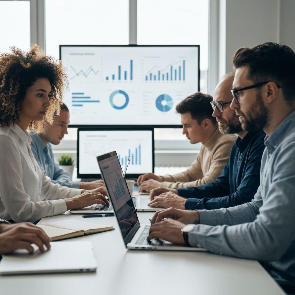 Equipo emprendedor trabajando